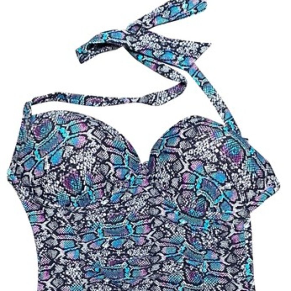 Assets By spanx Animal Print Power One-piece Bathing Suit Size: M